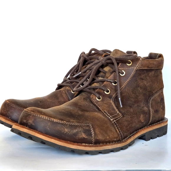 MEN'S TIMBERLAND ORIGINALS CHUKKA MEDIUM BROWN NUBUCK SIZE 12M - Picture 3 of 7